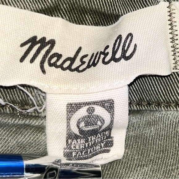 Madewell Slim Straight Utility Cargo Pants 26 Olive Green‎ Workwear Capsule - Picture 9 of 12